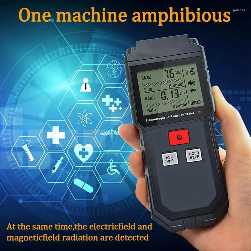 Peça Geiger Counter EMF medidores LCD Detector de radiação eletromagnética Handheld