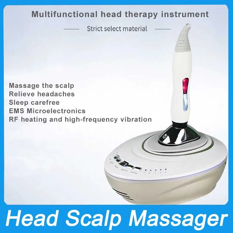 EMS Micro Current Vibrating Hair Massager Brush With RF Vibration For Anti Hair Loss, Neck