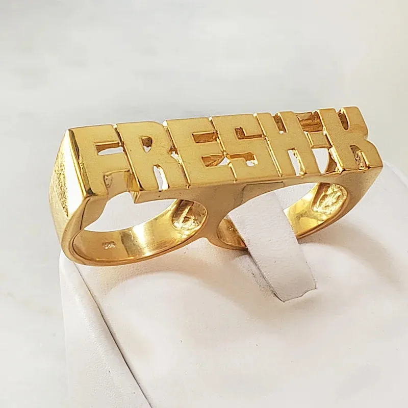 Three finger shop ring hip hop