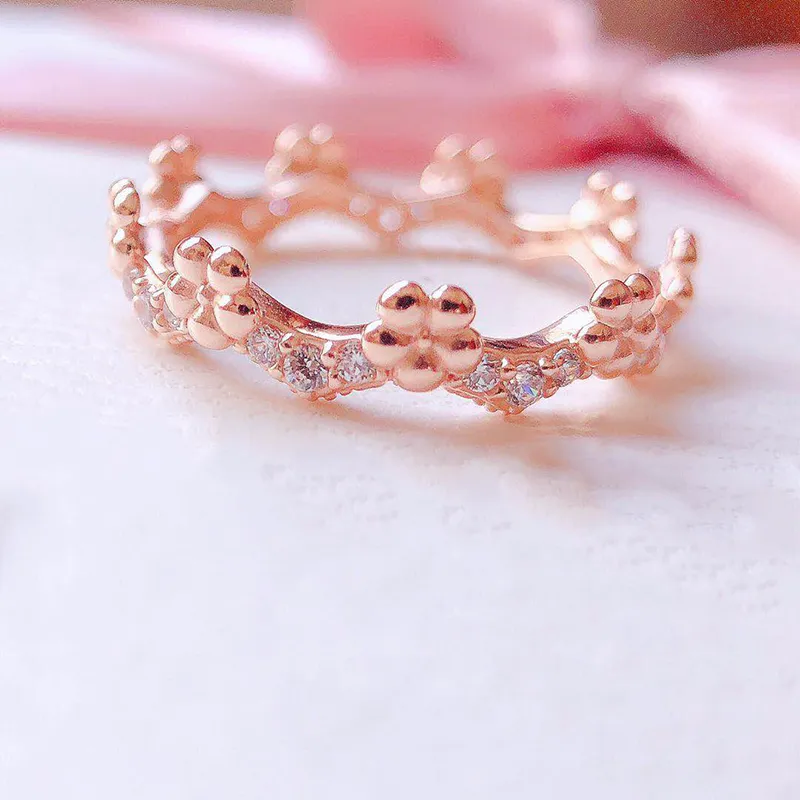 Anillo pandora flor rosa sales