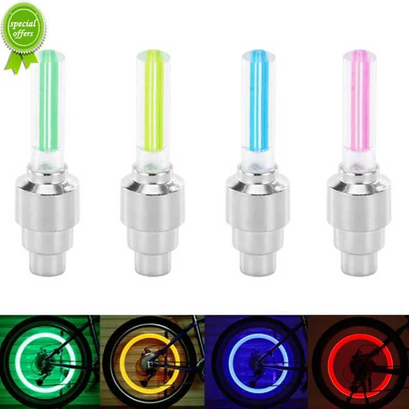 Bouchons de Valve de pneu de moto de voiture lumières néon LED lampe Flash barre fluorescente universelle Auto pneu roue lumière accessoires de voiture 2/4 pièces