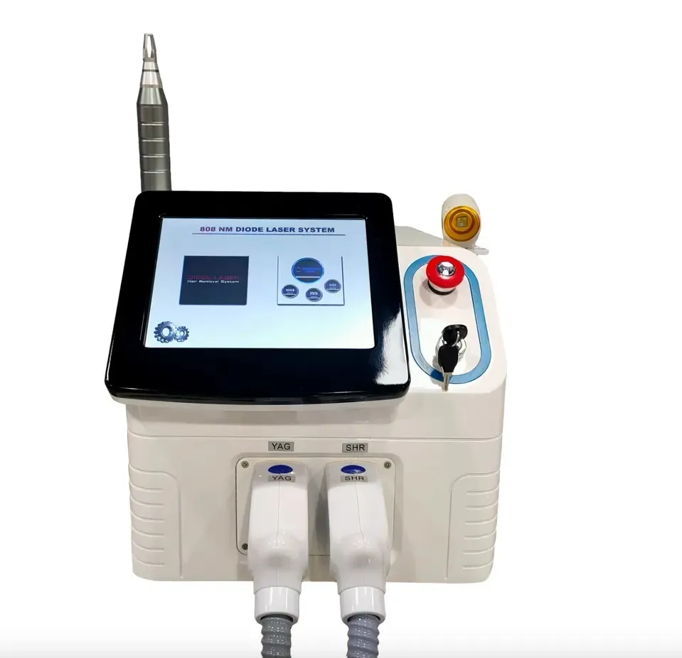 Máquina indolor do laser do diodo de 3 ondas 808nm profissional 2023 remoção da tatuagem do cabelo 755nm 1064nm nd yag laser depilação permanente