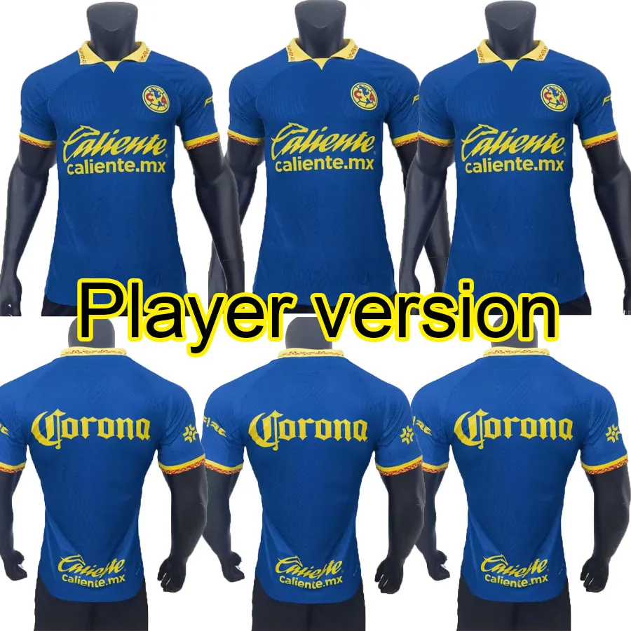 Version du joueur 2023 2024 Maillots de football Liga MX Club America F.VINAS GIOVANI à domicile 22 23 Maillot de football Mexique Amérique