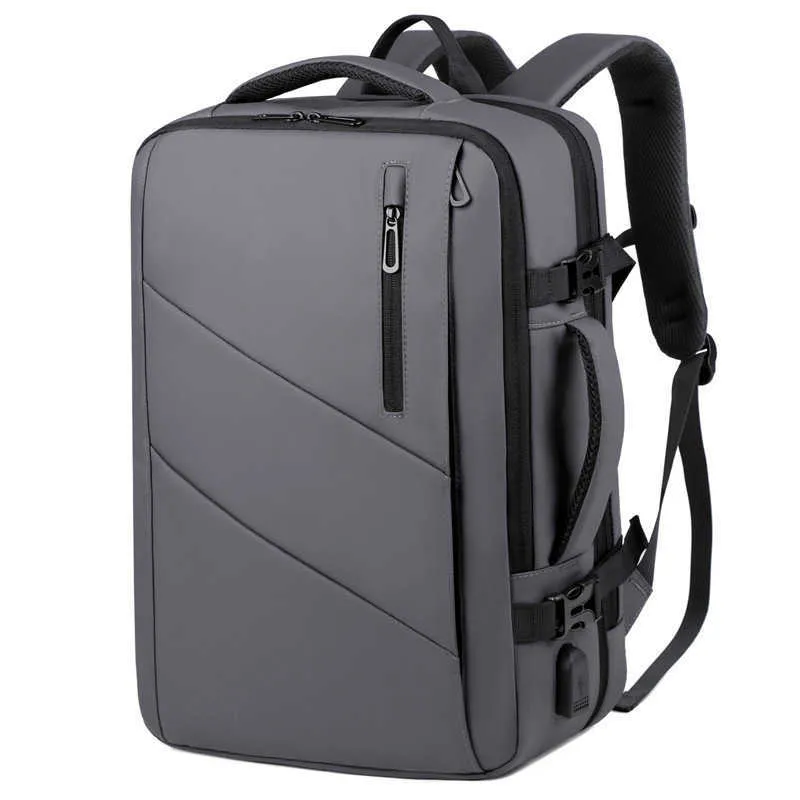 Men's Backpack High-end Large Capacity Travel Bag Trend College Student Backpack Business Solid Color Leather Film Computer Bag 231115