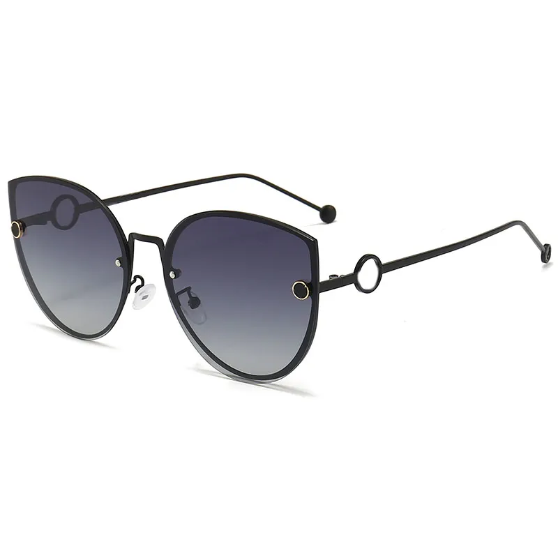 Designer solglasögon runda linser högkvalitativa metalltempel spegel metall dekoration bekväm rosa solglasögon mäns mode solglasögon ögonskydd