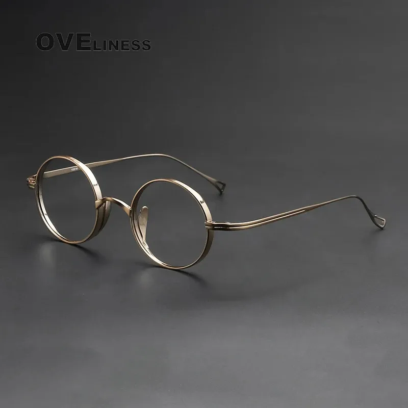 Sonnenbrillen Rahmen reine Gläser Rahmen für Männer Retro runde verschreibungspflichtige Brillen Rahmen 2023 Vintage Myopia Optical Male Eyewear 231123