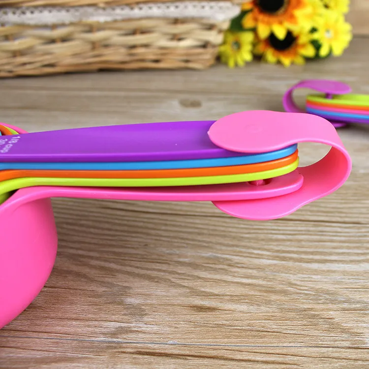Mix Color Measuring Cups And Spoons Set Of 12, Plastic - View #11