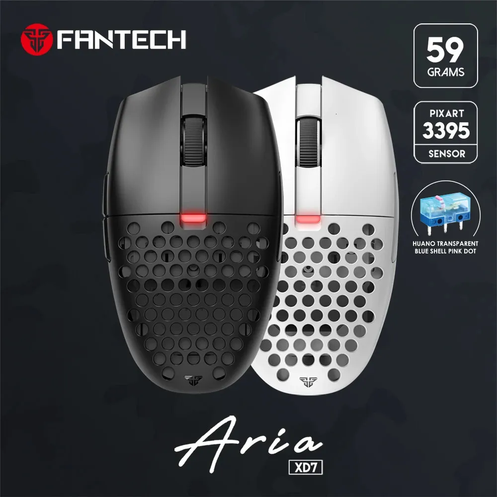 MICE FANTECH ARIA XD7 GAMING MOUSE PIXART3395 26000DPI WIRED BT WIRELESS HUANO 80 MILLINE TTC GOLD ENCODER FOR PC Gamer 231123