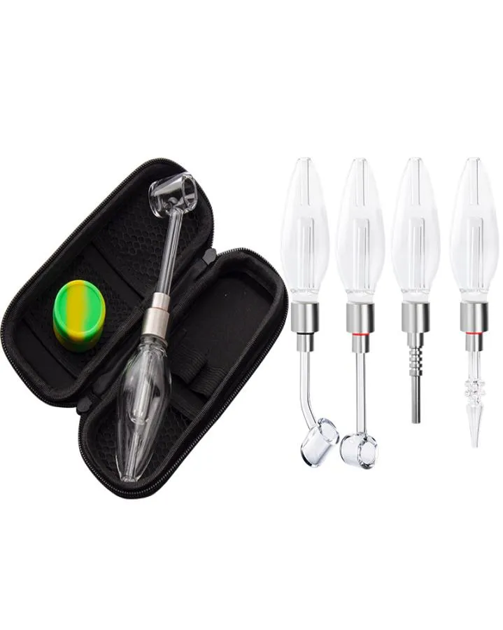 Headshop214 NC027 Hookah Tubos De Vidro Dabber Ferramenta Conjunto De Jarra De Silício 510 Titânio Cerâmica Prego Quartz Banger Unhas Estilo Ovo Dab R4615413