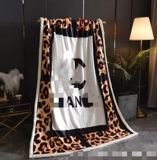 New Foreign Trade Fashion Brand Lambswool Air Conditioning Blanket Big Brand Blanket Cross-Border Printed Blankets Simple