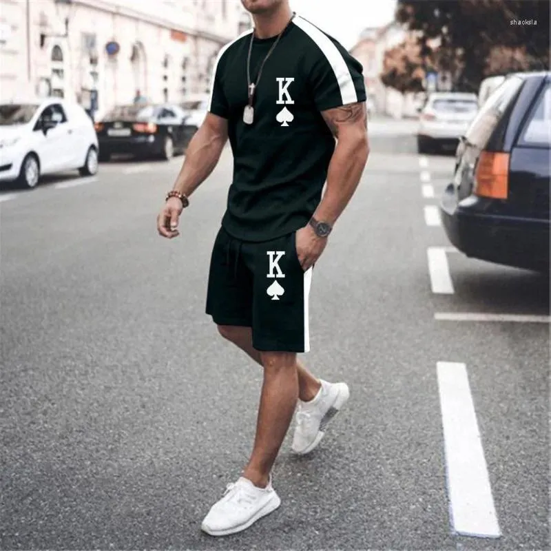 Survêtements pour hommes Ensembles d'été T-shirt et short Mode Impression numérique Vêtements décontractés Vêtements de plage pour hommes