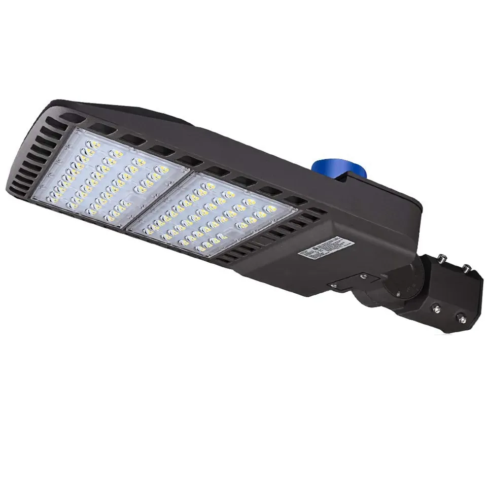 US Stock LED -parkeringsljus 300W 200W 150W 100W LED -skobox Pole Street Lights Fixtur med fotocell 5000K IP65