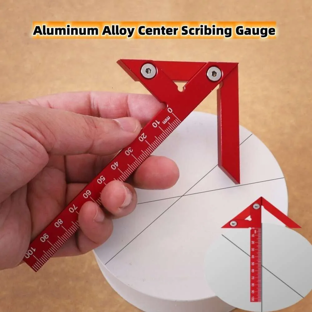 Nieuwe aluminiumlegering Center Scribe Square Center Bar Marker Zeer nauwkeurig meet- en afschrijfgereedschap Houtbewerking Layout meten