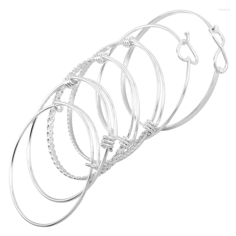 Bangle IJB0446 6 Different Designs With A Variety Of Options Stainless Steel Wire Bracelets Adjustable Expandable Wiring Bangles