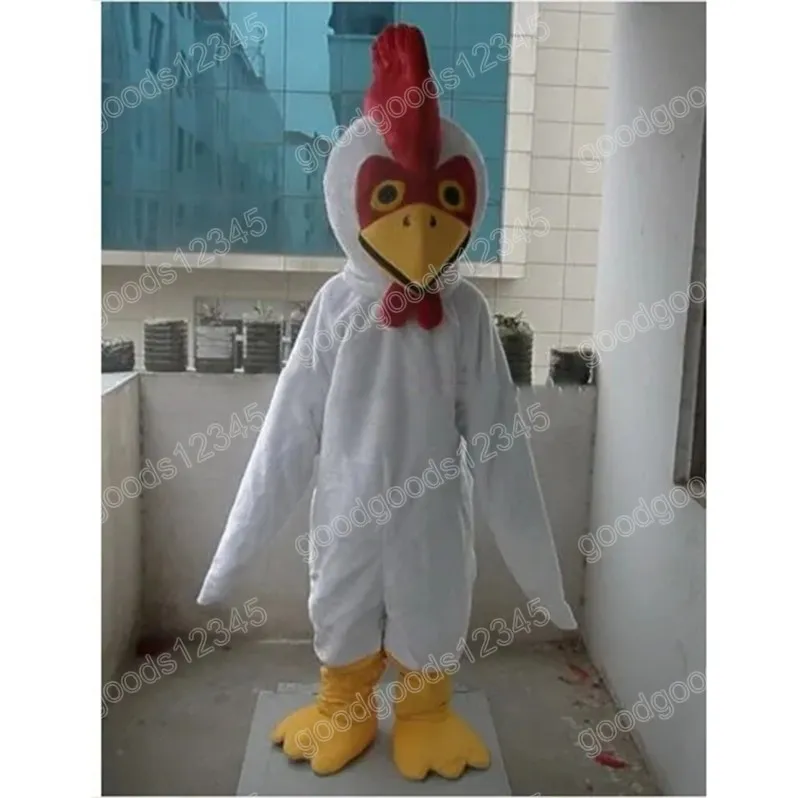 Costumi della mascotte del gallo bianco di Natale Vestito da festa operato da Halloween Personaggio dei cartoni animati Carnevale Natale Pubblicità Costume da festa di compleanno