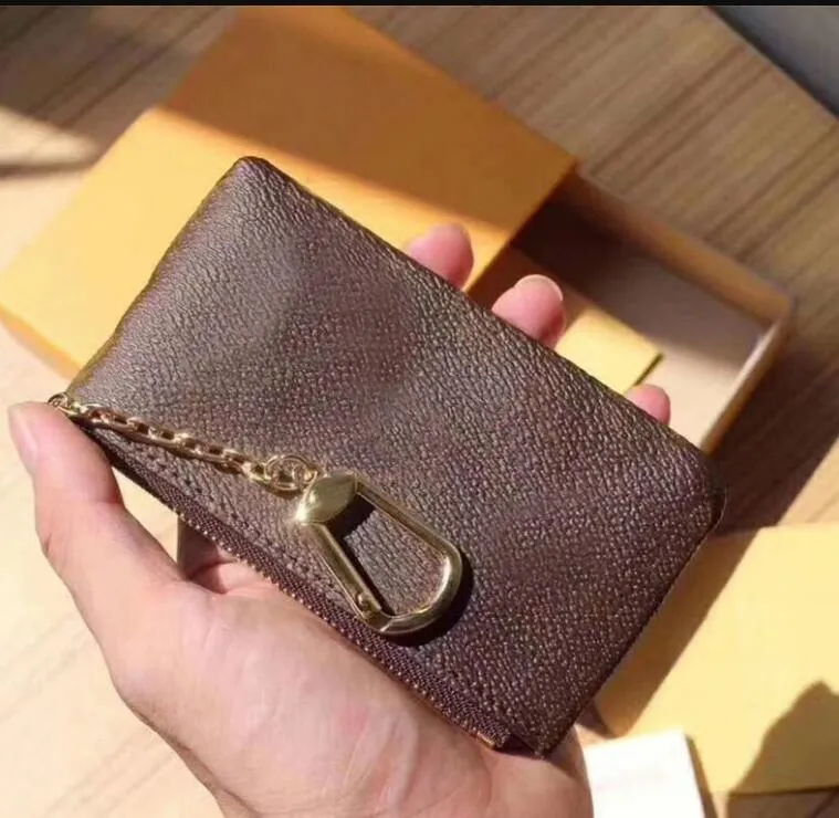 고품질 고급 디자인 휴대용 키 P0UCH 지갑 클래식 남자/여성 동전 지갑 체인 가방 더 먼지 가방 상자