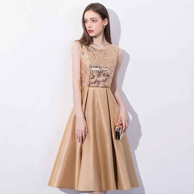 Платья для вечеринок элегантная шейка Scoop Короткая выпускная рукавов Драпирная юбка для колена платья vestido corto de fiesta 2023