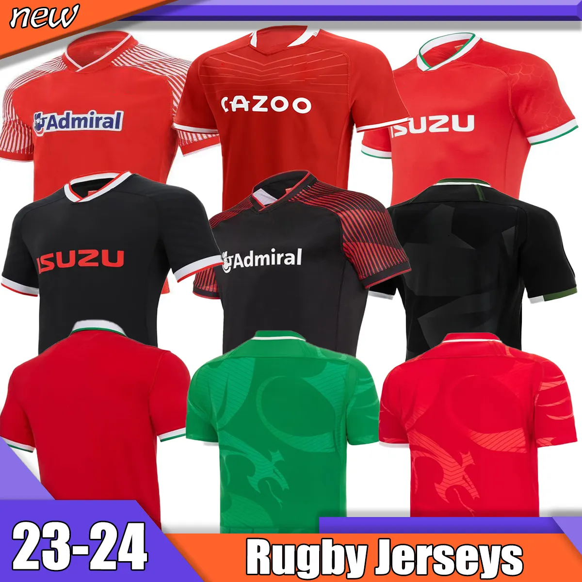 22 23 Wales Welsh Rugby Jersey 2023 National Team Jerseys Cymru Sever