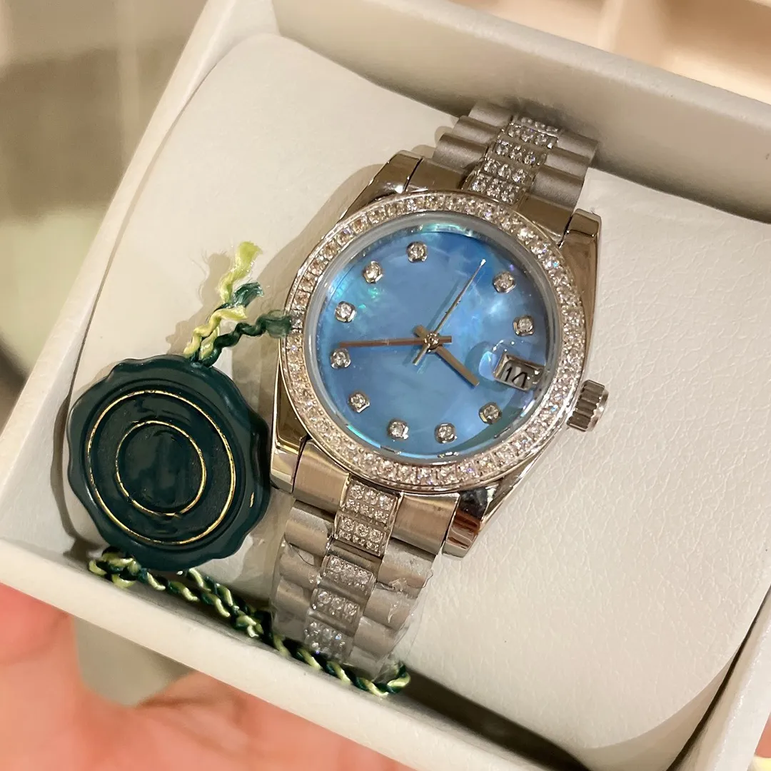 Roelx Orologio Diamond Watch Chilled Automatic Mechanical 36mm Waterproof Men's Watch Diamond Set Women's Watch