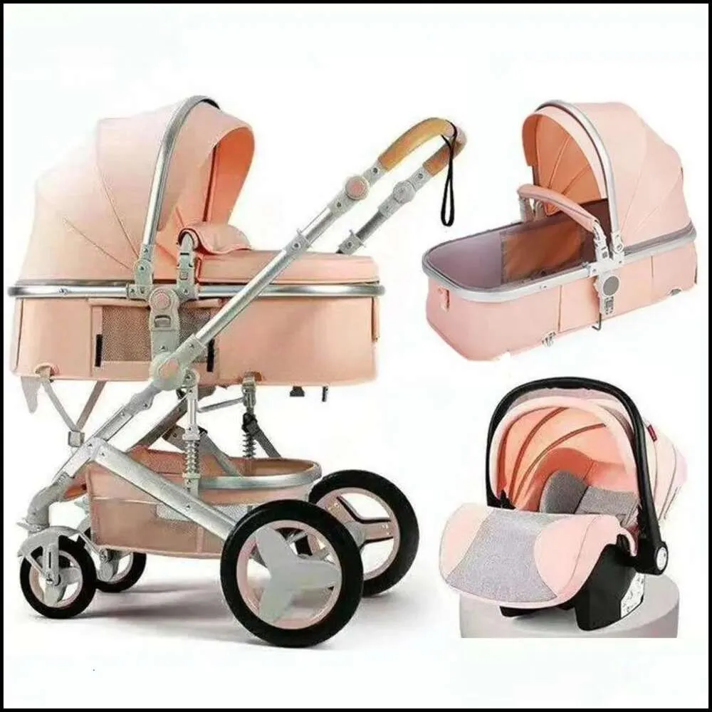 Kinderwagens Babymode Wandelwagen 3 in 1 Moeder Luxe reiskinderwagen Mand Baby's Autostoel en Mxhome Levering Baby Bdebaby pak merk