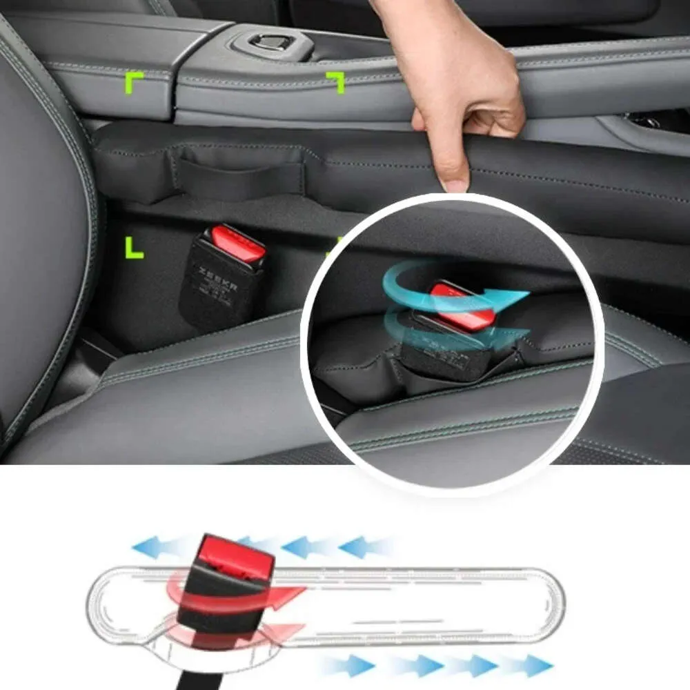 GoldHub 2Pcs/Set Car Seat Gap Filler Prevent Things From Dropping Universal Auto Suv Truck Gap Between Seat And Console Plug Strip Car Supplies