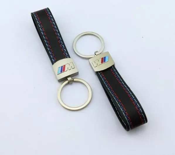 Fashoin Metal Leather Keychain Key Chain Key Ring Keyring For BMW M Tech M Sport M3 M5 X1 X3 E46 E39 E60 F30 E90 F10 F30 E36