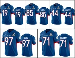 Jersey ''49ers''Men #44 Kyle Juszczyk 19 Deebo Samuel 85 George Kittle 97 Nick Bosa''''Women Youth Custom Royal Game NFC Pro Bowl