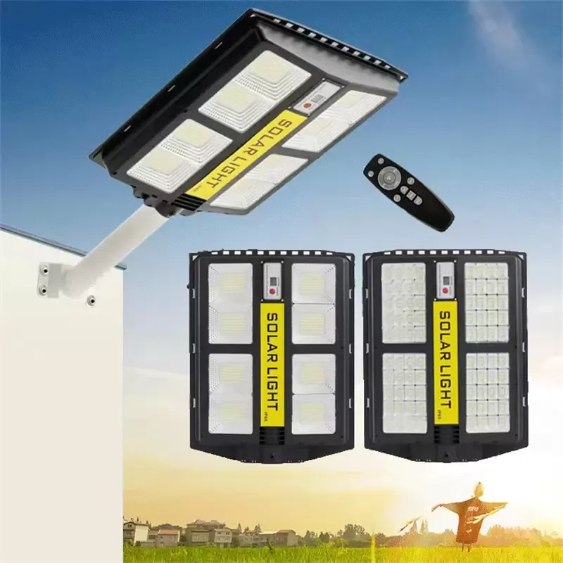 800W Solar LED Street Light with Motion Sensor & Remote - Waterproof ...
