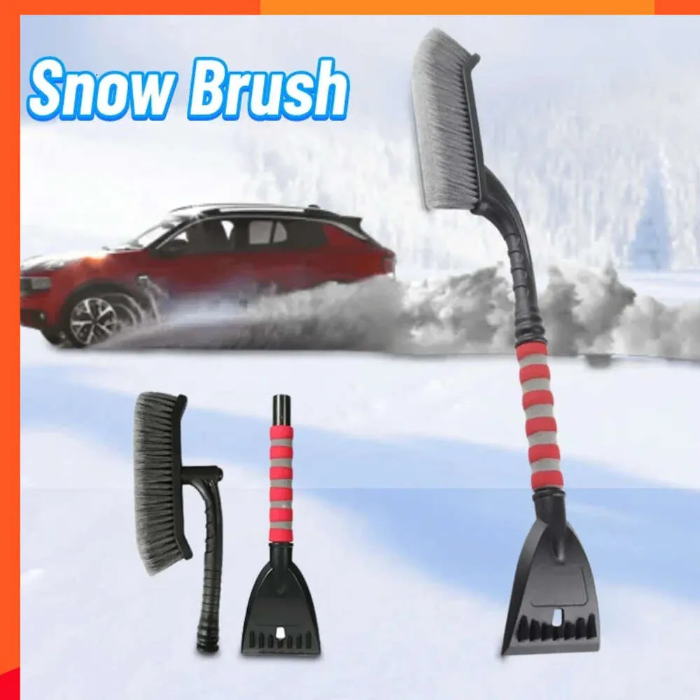 Grattoir à neige pour voiture, pelle de balayage pour l'hiver avec poignée en mousse EVA, brosse de nettoyage automatique, grattoir à glace, dissolvant de pare-brise automobile, nouvelle collection