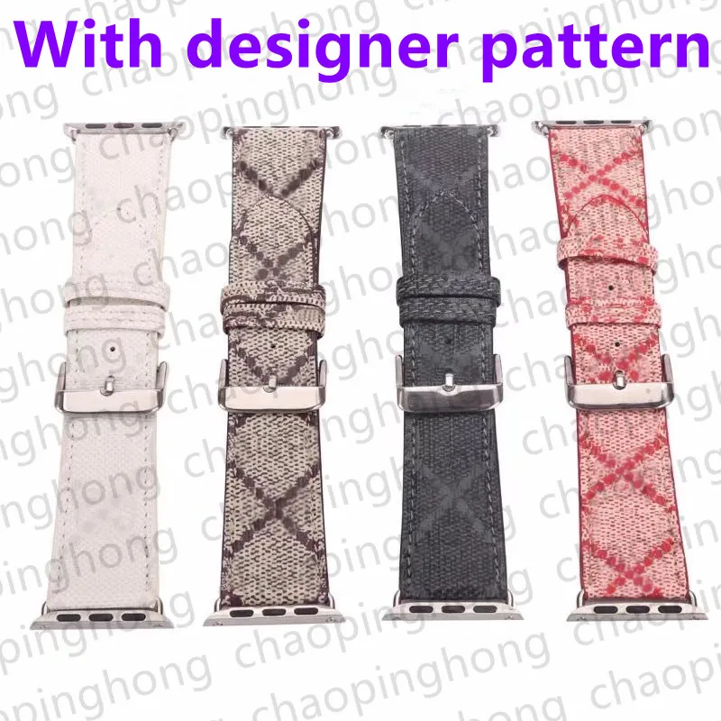 G designer Watchbands Watch Band 42mm 38mm 40mm 44mm iwatch 1 2 345 bands Leather Strap Bracelet Fashion Stripes drop shipping