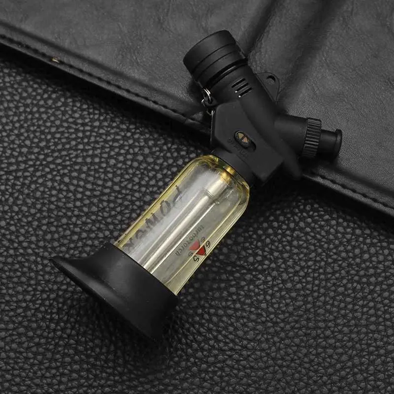 라이터 2023 New Compact Jet Butane Cigar Lighter Torch No Gas Chinetett