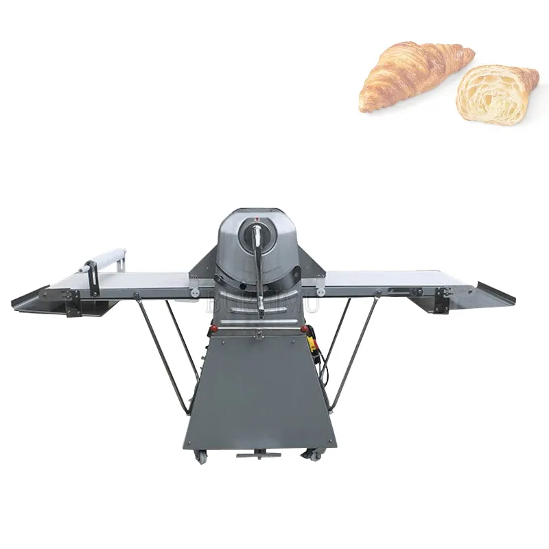 Continuous Croissant Dough Sheeter For Bakery Commercial Stainless Steel Pastry Sesame Cake Roller Machine