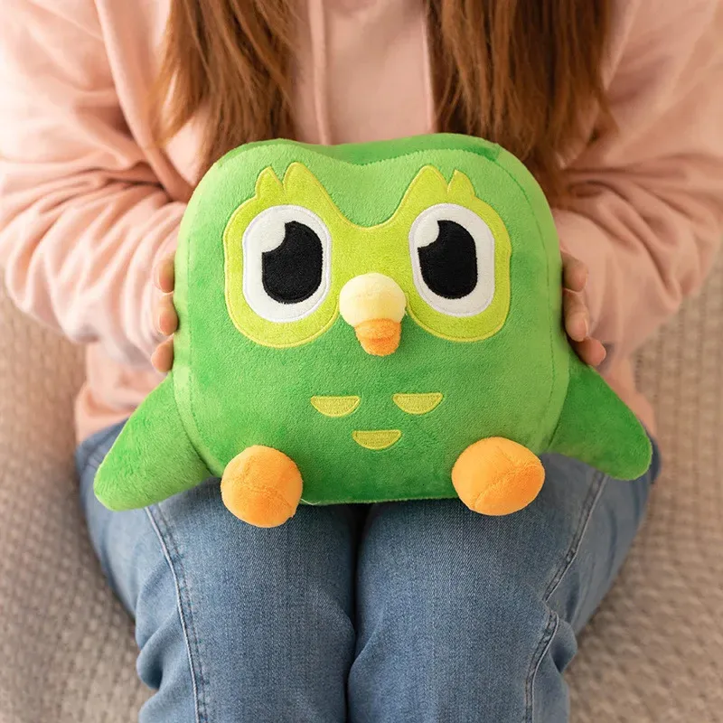 Duo The Owl Plush Toys Duolingo Stuffed Dolls Animals Owl Plushie Figure  Sofa Decoration Peluche Pillow Kids Christmas Gift