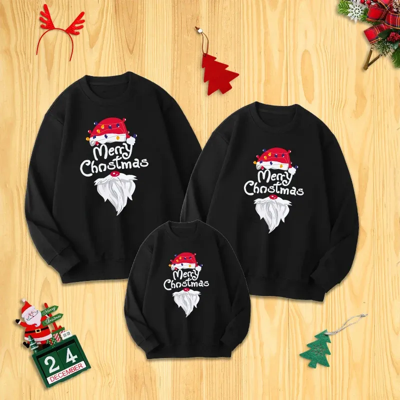 Family Matching Outfits Family Christmas Jersey Mom Dad Kids Baby Matching Outfits Winter Sweatshirt His And Hers Jumper Women Men BaBe Xmas Shirt 231124