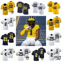 2023 Playoff Fiesta Bowl Michigan Football Jersey NCAA College Blake Corum J.J. McCarthy Donovan Edwards Rod Moore Barrett Tom Brady Johnson