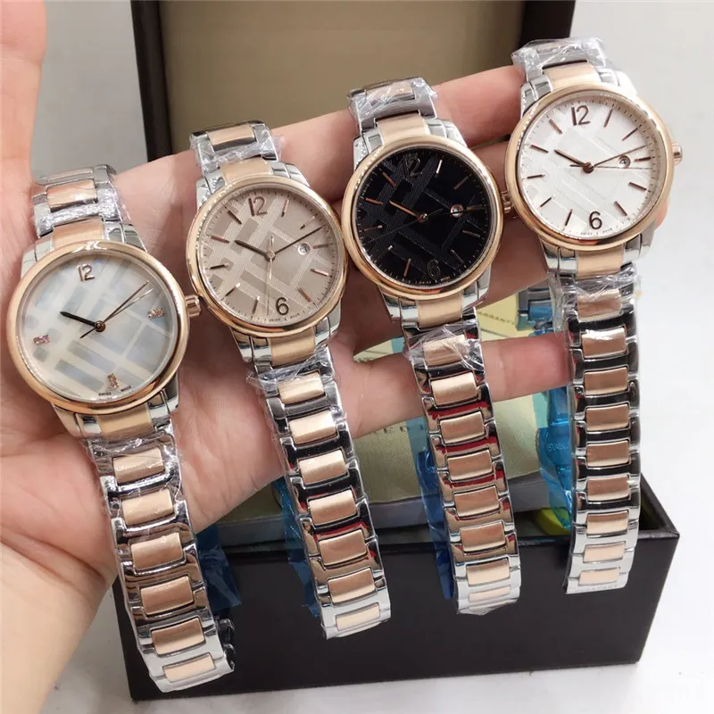 Mulheres de luxo assistem Top Brand Brand 32mm Designer Wristwatches Lady Watches for Womens Valentine's Christmas Day Day Gift Stainless Steel Band BU