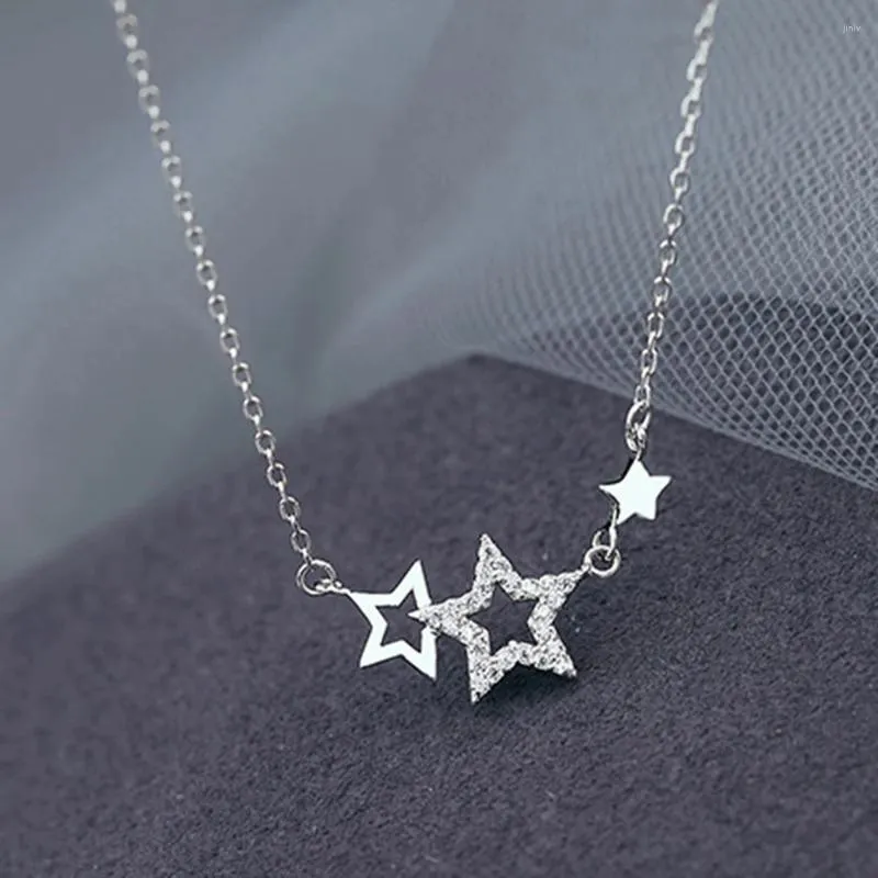 Pendant Necklaces Simple Fashion Personalized Design Inlaid With Zircon Stars For Women Cute And Sweet Necklace Jewelry Birthday Gift