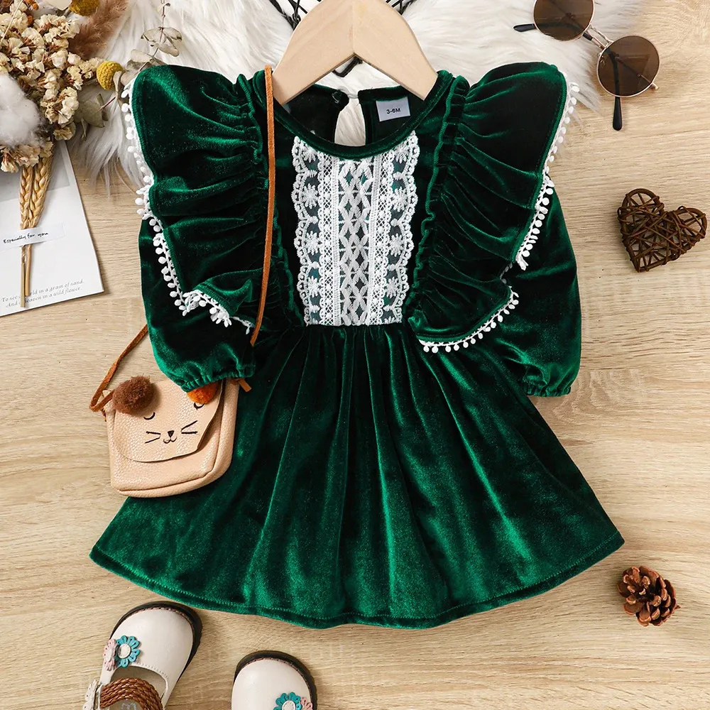 Girls Velvet Infant Dress 3-24 Months Solid Color Ruffled Long Sleeve A-Line Toddler Dress from Dhgate Girl's Dresses - price 20.16 Girls Velvet Infant Dress 3-24 Months Solid Color Ruffled Long Sleeve A-Line Toddler Dress from Dhgate Girl's Dresses - price 20.16
