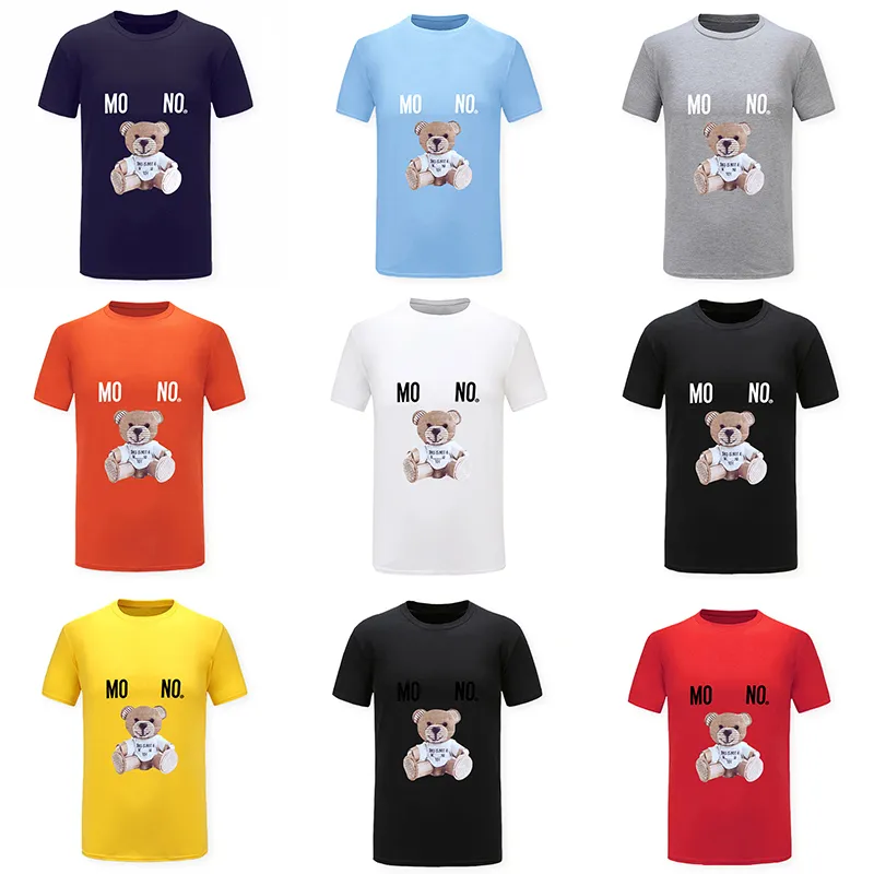 T-shirt homme et femme design col rond T-shirt à manches courtes ours lettre imprimé mode respirant absorbant la transpiration plus graisse M-XXXXXXL