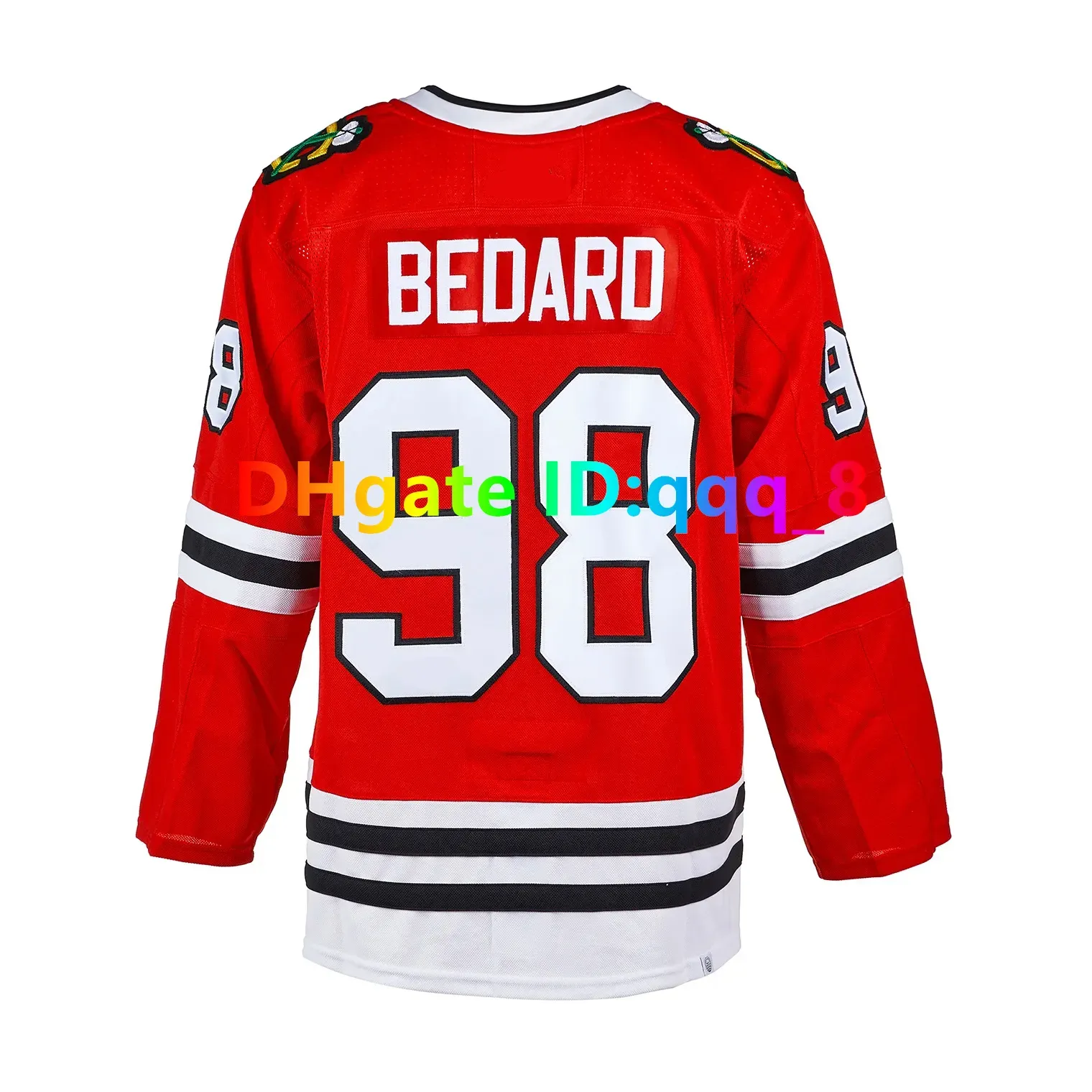 Tani hurtowa dropshipping Men Dzieci Blackhawks 98 Connor Bedard Home Away Hockey Jersey Chicago Red White 100% zszyty rozmiar S-XXXL