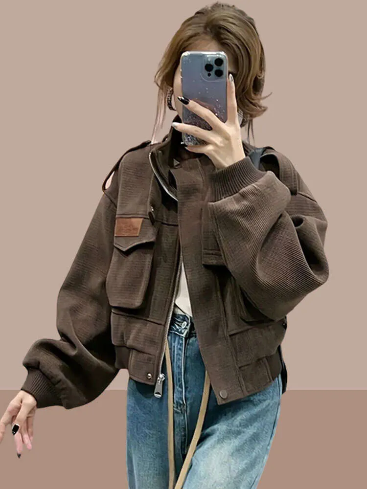 High End Feeling Small Statures Women's Short Jacket Clothing 2023 New Spring and Autumn Baseball Foreign Style Work Top