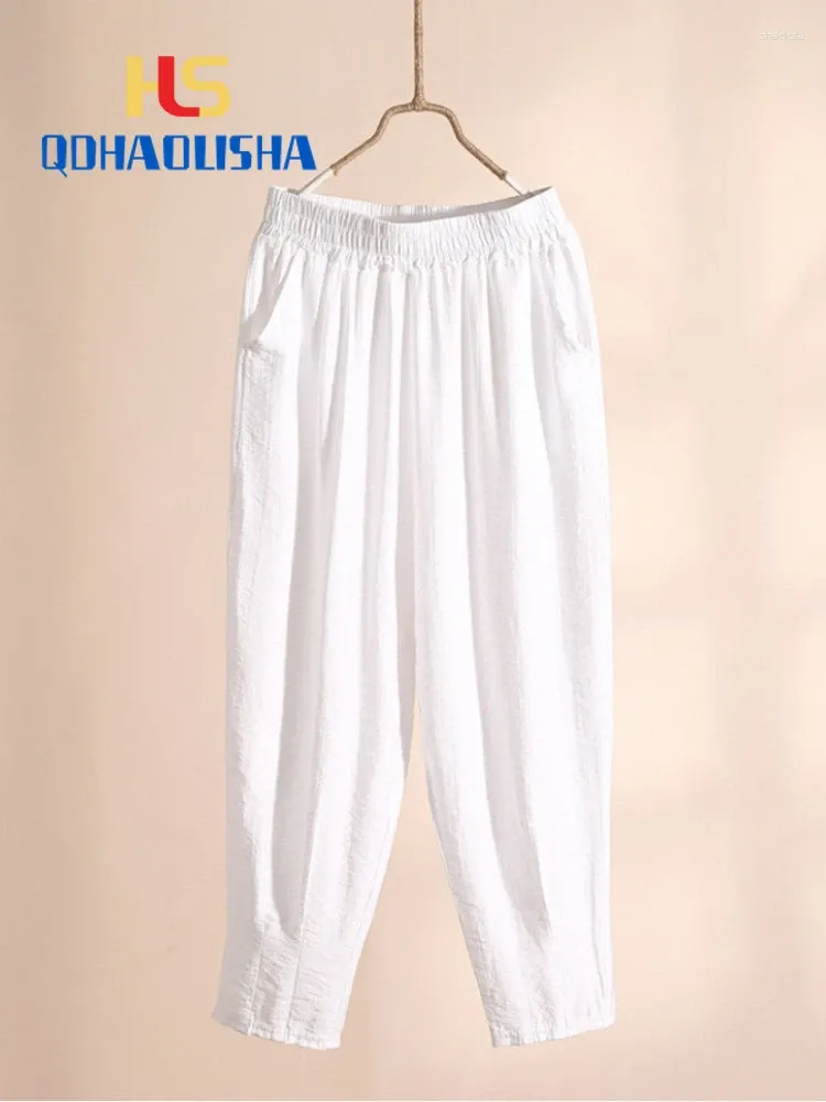 Ice Silk Harlan Pants for Women 2023 New Summer Thin Crop Casual