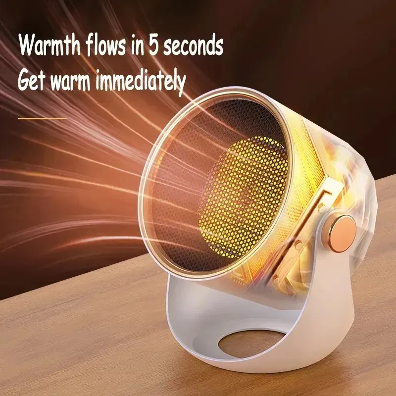 Portable Electric Heater, Ceramic Heater With Fan, Mini Electric