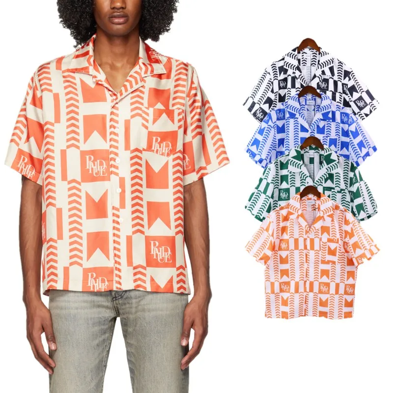 남자 디자이너 셔츠 mens t 셔츠 프린트 패션 휴가 휴가부 부부 인쇄 디자이너 티셔츠 캐주얼 짧은 슬리브 셔츠