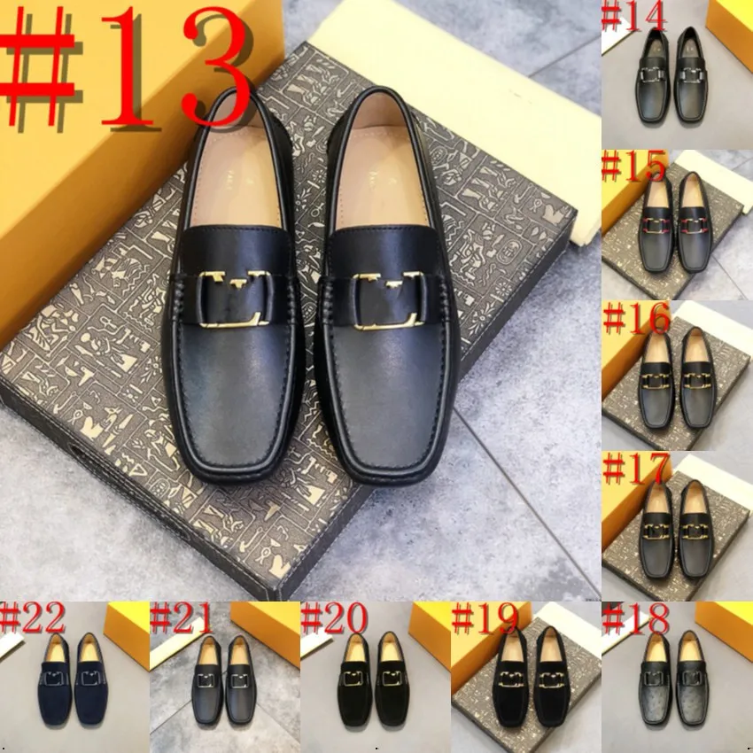 40modèle 2024 hommes mocassins en cuir de grain de crocodile chaussures de luxe robe d'affaires chaussure de bureau hommes de mariage chaussures derby hommes bout carré appartements tailles 38-46