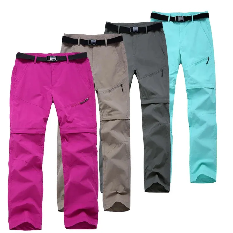 Other Sporting Goods Women Camping Hiking Pants Waterproof Trekking Climbing Pants Quick Dry Sport Tactical Pants Removable Trousers Fishing Clothes 231123