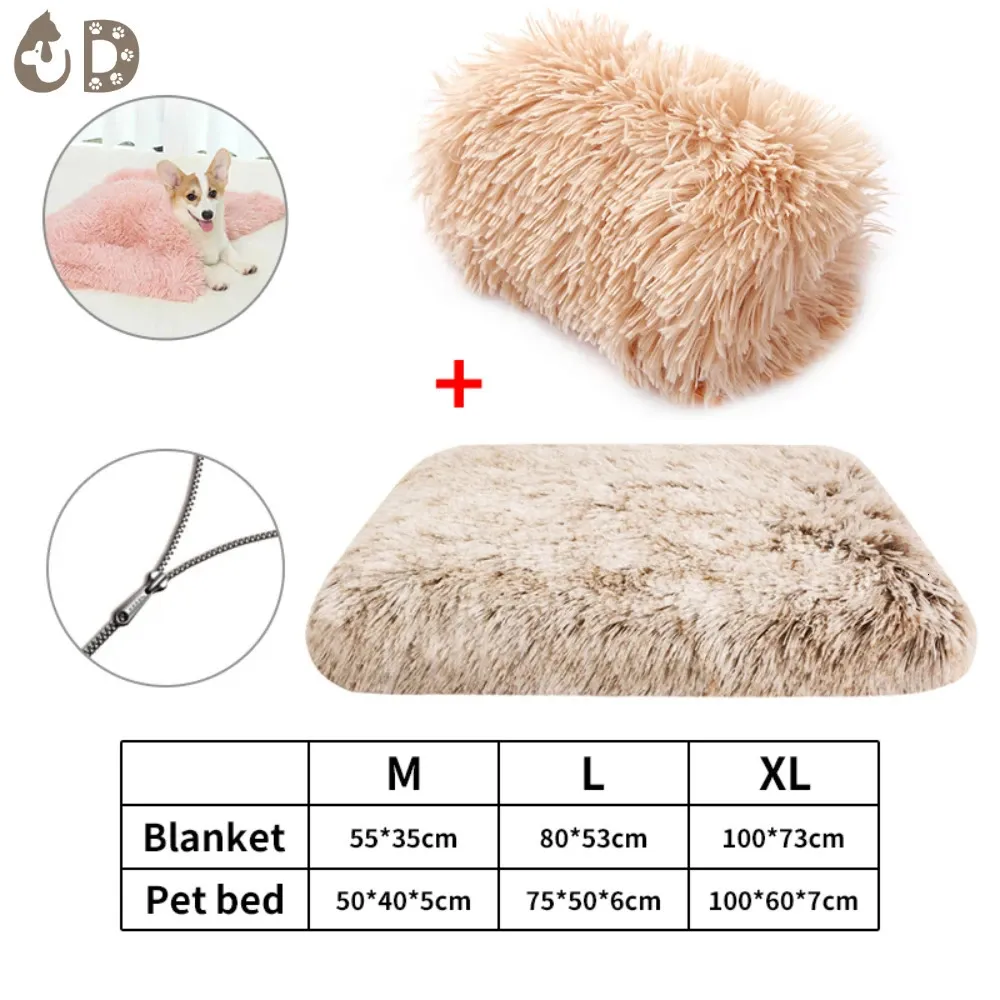 kennels pens Dog Bed Mats Set Ultra Soft Pet Blanket Sponge Pad for Dogs Winter Warm Washable Sofa Cushion Accessories 231124