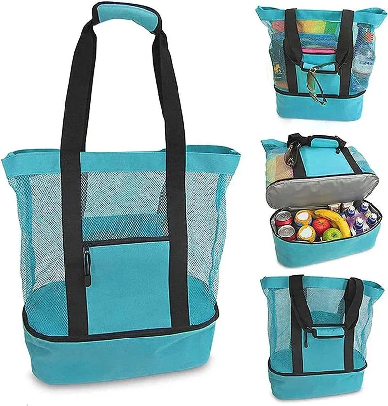 Storage Bags Outdoor Tourism Picnic Bag Beach Insulation And Preservation Ice Mesh Creative Multi-functional