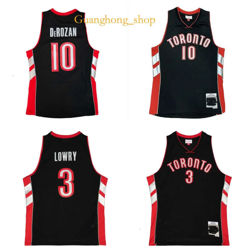 GH Demar 10 DeRozan Raptoress Basketball Jersey 2012-13 Torontos Kyle 3 Lowry Mitch en Ness Throwback Black Size S-XXXL RARE