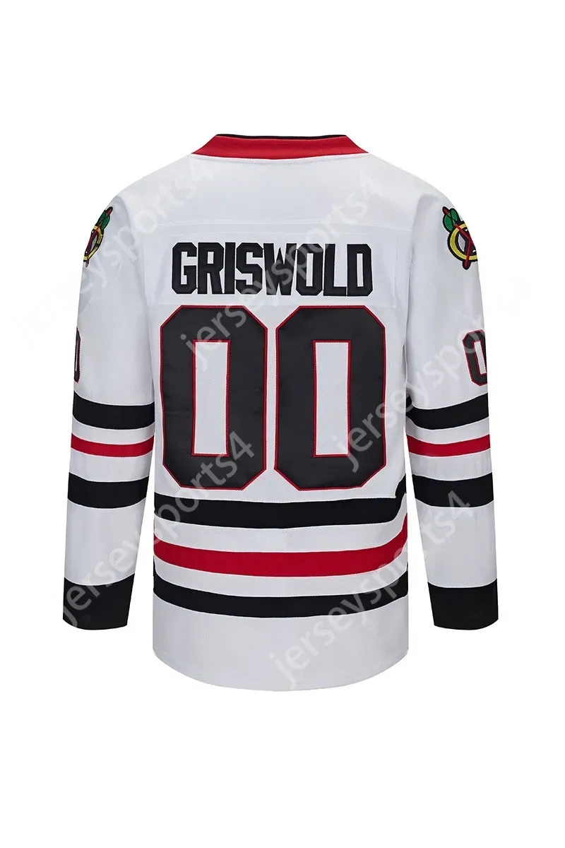 Navire des États-Unis Clark Griswold 00 National Lampoons Maillot de hockey de vacances de Noël Double couture Nom Numéro Haute Quailty Expédition rapide